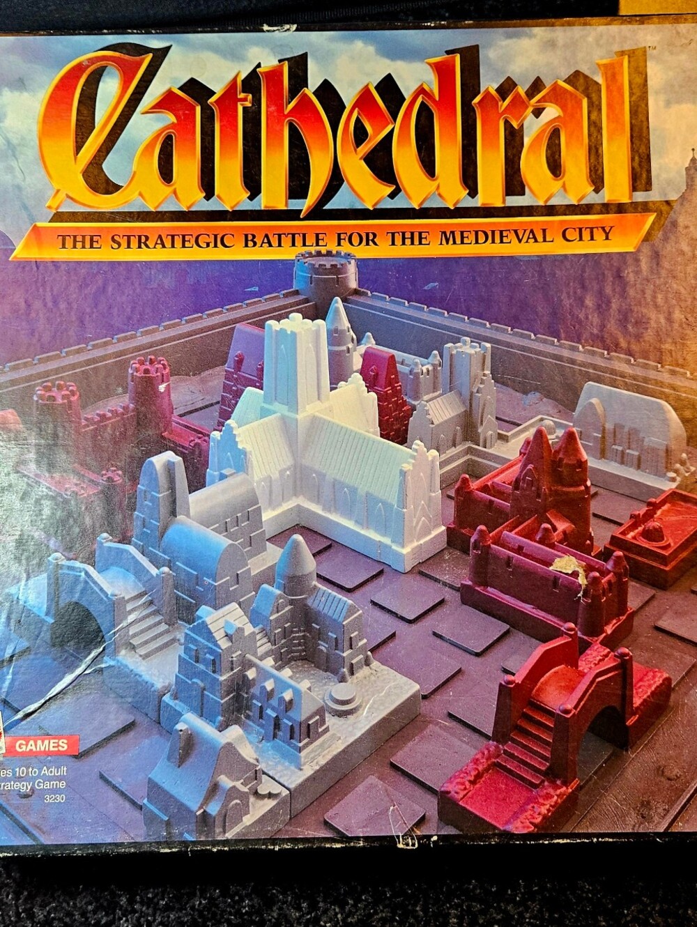 Vintage Cathedral Board Game Mattel 1986 Strategy Medieval City Complete Boxed